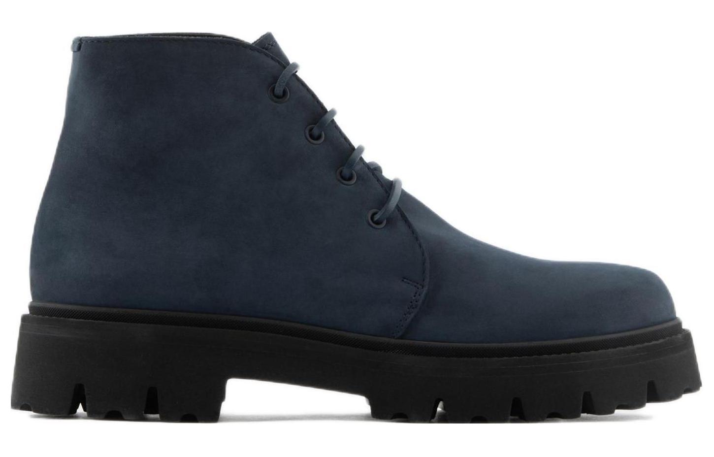 Emporio Armani Leather Lace-Up Ankle Boot 'Navy' 圖 2