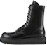 Buy Emporio Armani 黑色皮革系带靴 X4N012XF590100002