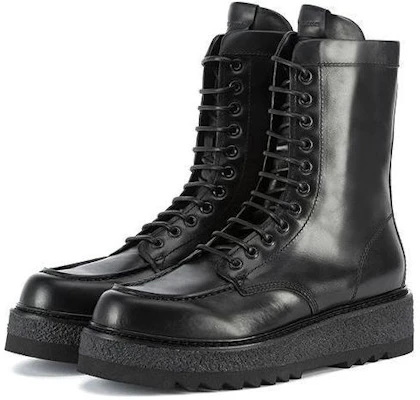 Emporio Armani 黑色皮革系带靴 X4N012XF590100002 Lookbook Emporio Armani 黑色皮革系带靴 X4N012XF590100002