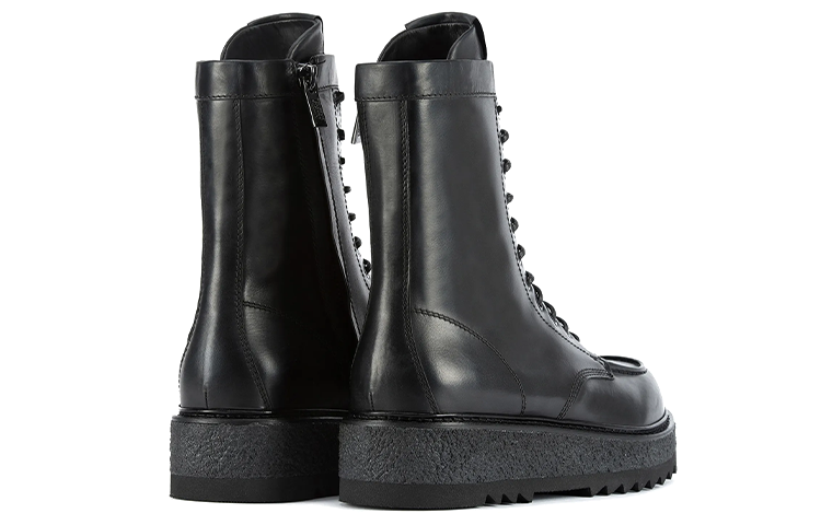 Purchase Emporio Armani 黑色皮革系带靴 X4N012XF590100002