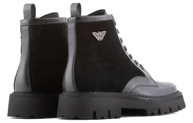 Lookbook Emporio Armani Boot Kulit Tali Pria 'Black Fashion' X4M383XN6301K001