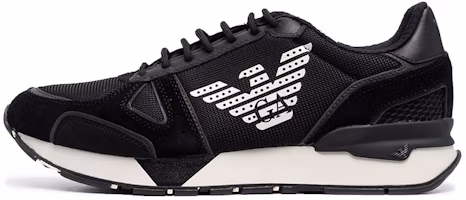 Emporio Armani Leather Logo Print Lace-Up Sneaker 'Black' X4X289XM499Q428 Emporio Armani Leather Logo Print Lace-Up Sneaker 'Black' X4X289XM499Q428