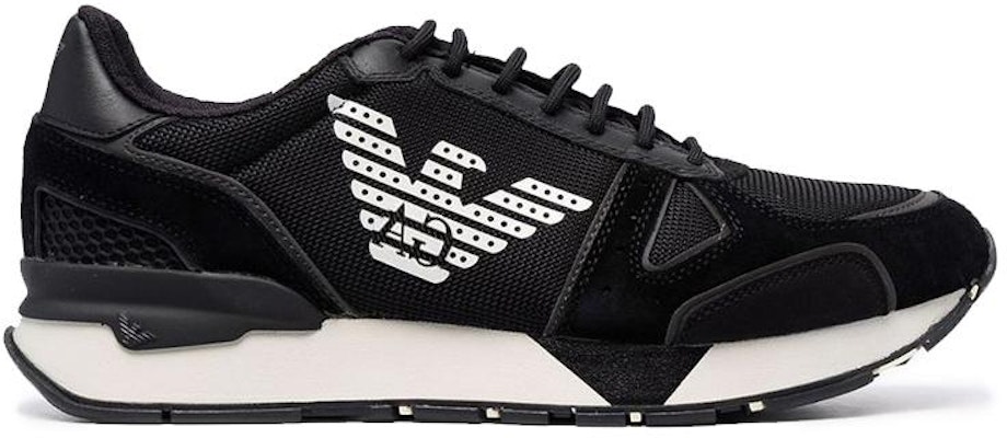 Emporio Armani Leather Logo Print Lace-Up Sneaker 'Black' X4X289XM499Q428 Order Emporio Armani Leather Logo Print Lace-Up Sneaker 'Black' X4X289XM499Q428