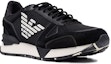 Lookbook Emporio Armani Sneaker Kulit Logo Cetak Talipinggang 'Hitam' X4X289XM499Q428