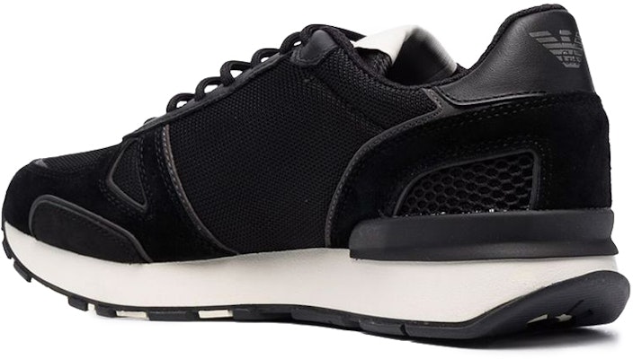 Emporio Armani Leather Logo Print Lace-Up Sneaker 'Black' X4X289XM499Q428 Shop Emporio Armani Leather Logo Print Lace-Up Sneaker 'Black' X4X289XM499Q428