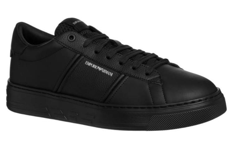 Lookbook Emporio Armani Zapatillas de Cuero Bajas 'Negras' X4X570XN840K001