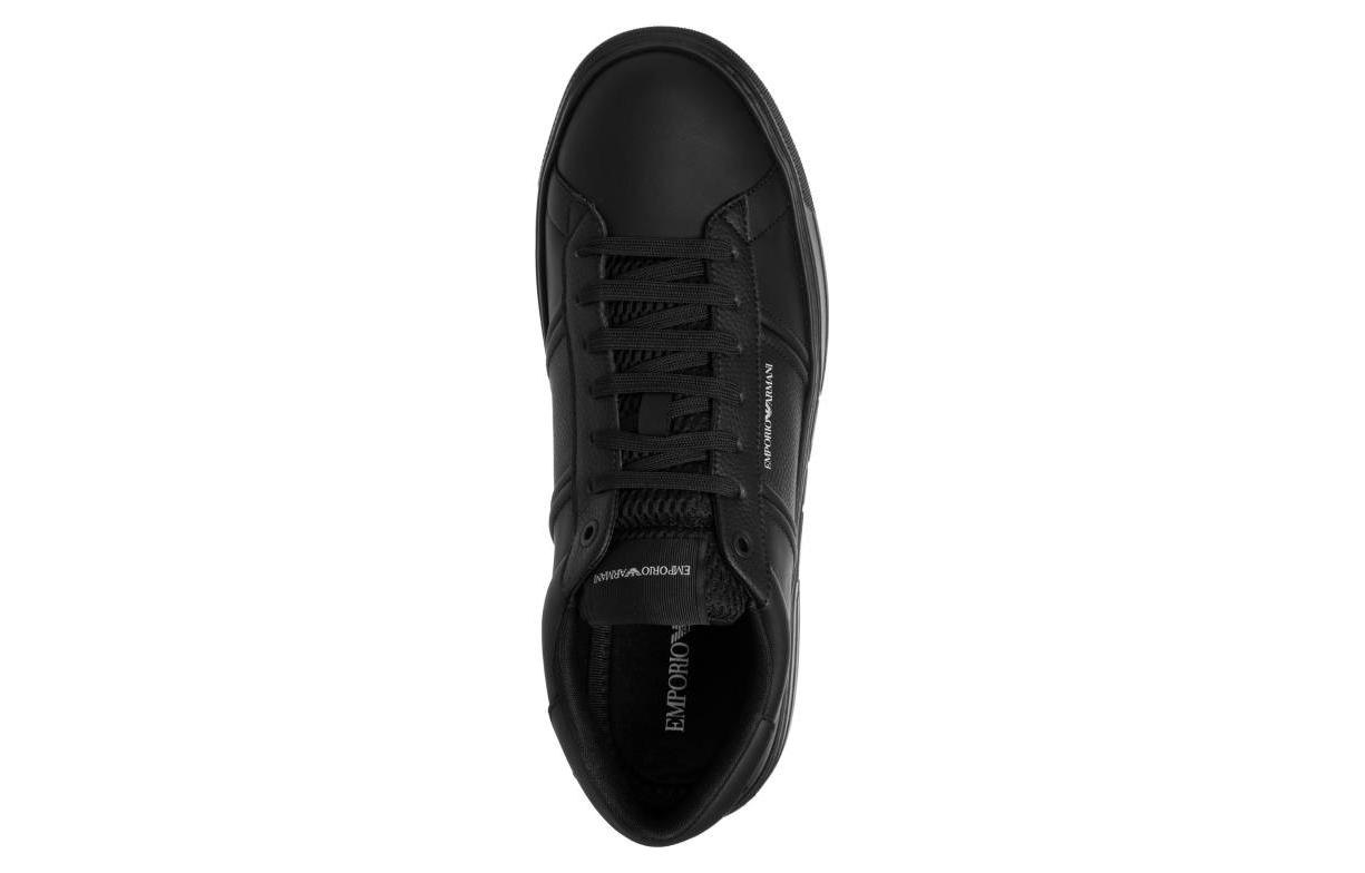 Purchase Emporio Armani Zapatillas de Cuero Bajas 'Negras' X4X570XN840K001