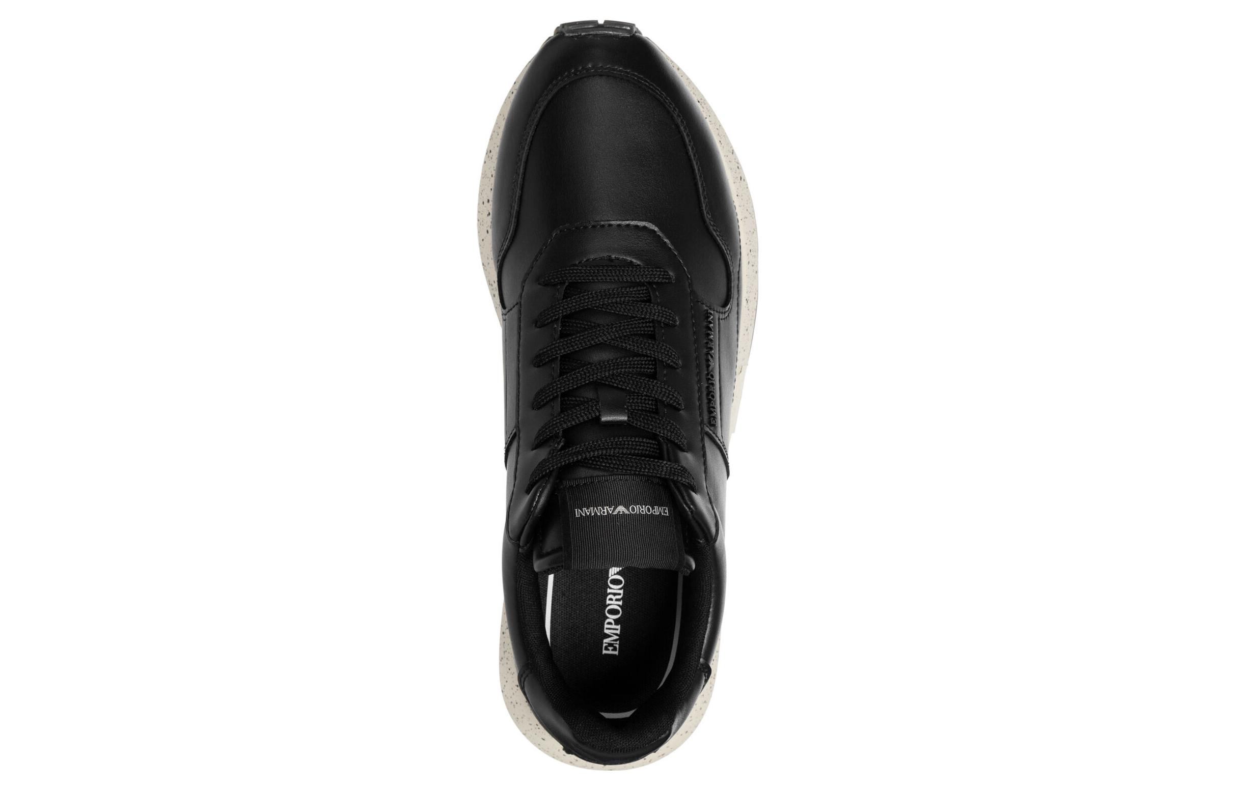 Emporio Armani Leather Low-Top 'Black' 圖 4
