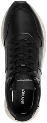 엠포리오 아르마니 블랙 레더 로우탑 스니커즈 X4X639XD38200002 Shop 엠포리오 아르마니 블랙 레더 로우탑 스니커즈 X4X639XD38200002