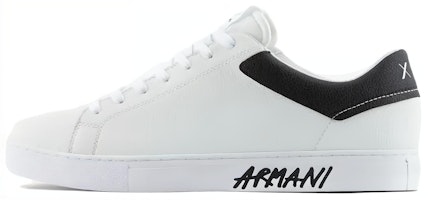 Emporio Armani Leather Low-Top 'Black and White' XUX145XV598K488 Emporio Armani Leather Low-Top 'Black and White' XUX145XV598K488
