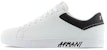 Emporio Armani Kulit Low-Top 'Hitam dan Putih' XUX145XV598K488