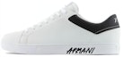 Buy Emporio Armani Kulit Low-Top 'Hitam dan Putih' XUX145XV598K488