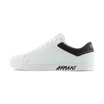 Emporio Armani Leather Low-Top 'Black and White'
