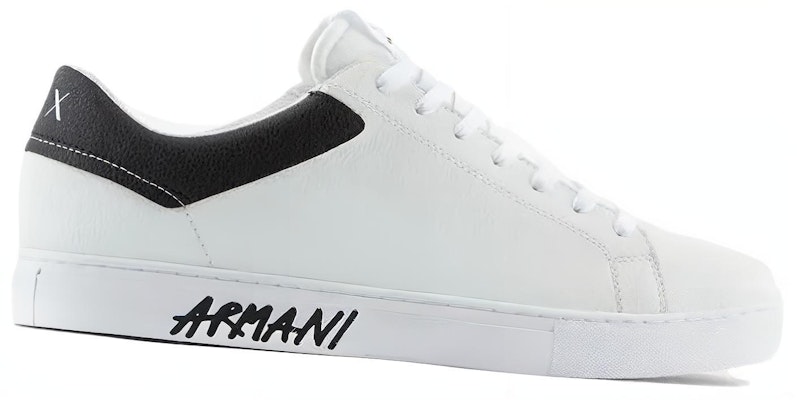 Emporio Armani Leather Low-Top 'Black and White' XUX145XV598K488 Order Emporio Armani Leather Low-Top 'Black and White' XUX145XV598K488
