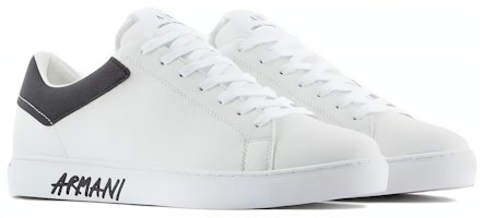 EMPORIO ARMANI阿瑪尼 皮革 系帶低幫 時尚板鞋 男款 白黑色 Lookbook EMPORIO ARMANI阿瑪尼 皮革 系帶低幫 時尚板鞋 男款 白黑色