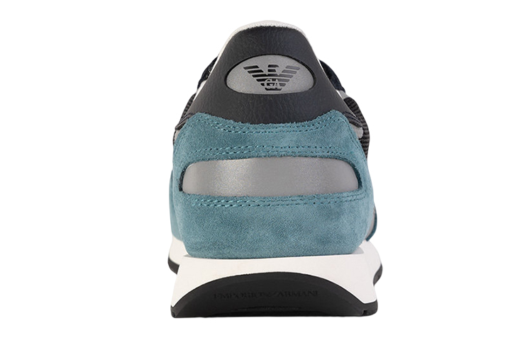 Emporio Armani Leather Low-Top 'Blue Black Fashion' 圖 4