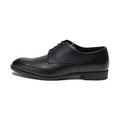 Emporio Armani Leather Low-Top Dress Shoe 'Black'