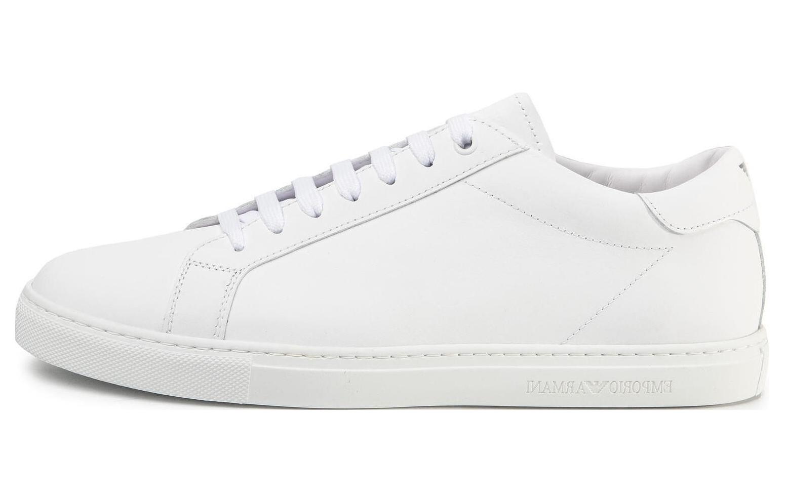 Emporio Armani Leather Low-Top Sneaker 'Simple CMFT White'