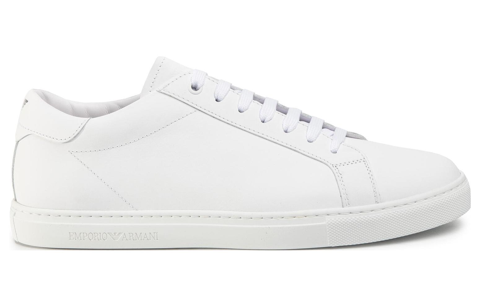 Emporio Armani Leather Low-Top Sneaker 'Simple CMFT White' 圖 2