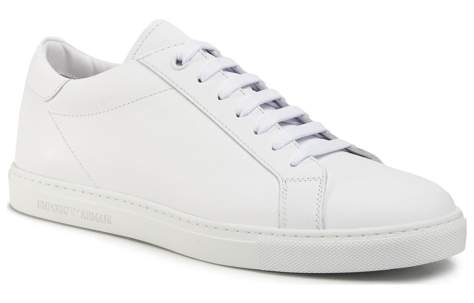 Emporio Armani Leather Low-Top Sneaker 'Simple CMFT White' 圖 3