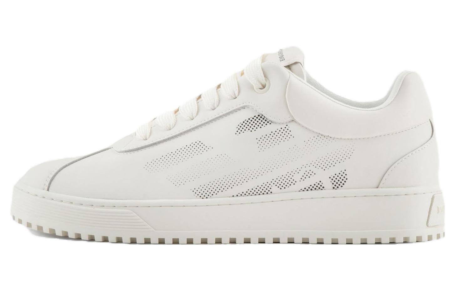 Emporio Armani Leather Low-Top Sneaker 'White'