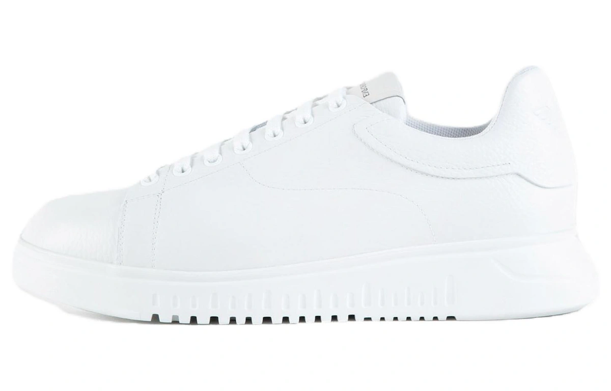 Emporio Armani Leather Low-Top Sneaker 'White'