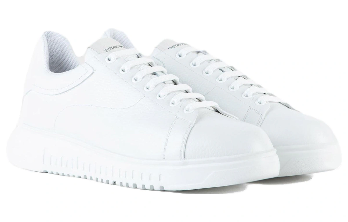 Emporio Armani Leather Low-Top Sneaker 'White'