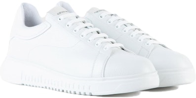 EMPORIO ARMANI阿玛尼 皮革 繫带時尚圓頭 低筒 板鞋 男款 白色 Order EMPORIO ARMANI阿玛尼 皮革 繫带時尚圓頭 低筒 板鞋 男款 白色