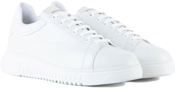 エンポリオ・アルマーニ レザー ロートップ スニーカー 'ホワイト' X4X264XF768100001 X4X264XF768100001 Order エンポリオ・アルマーニ レザー ロートップ スニーカー 'ホワイト' X4X264XF768100001 X4X264XF768100001