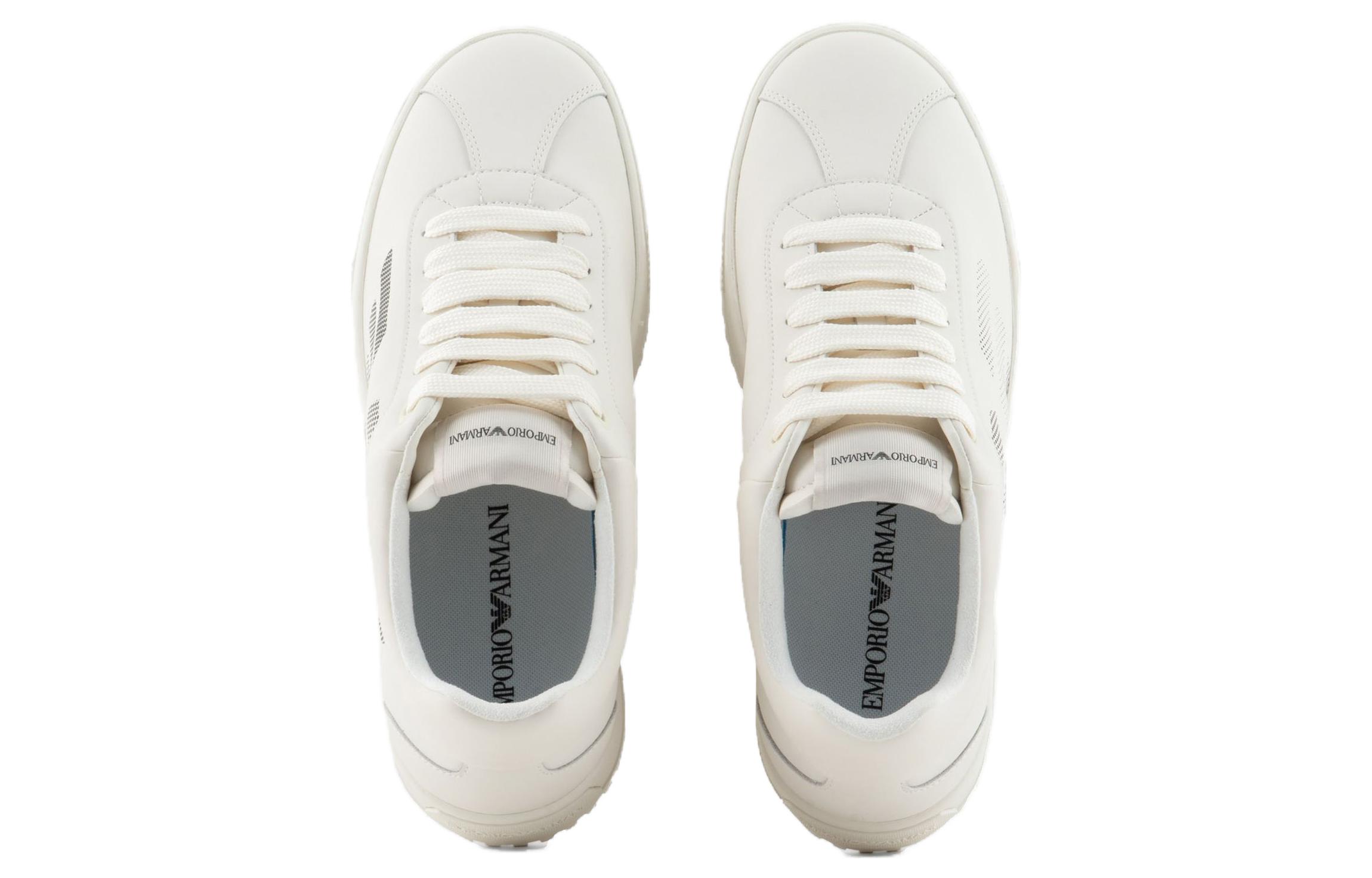 Emporio Armani Leather Low-Top Sneaker 'White' 圖 3