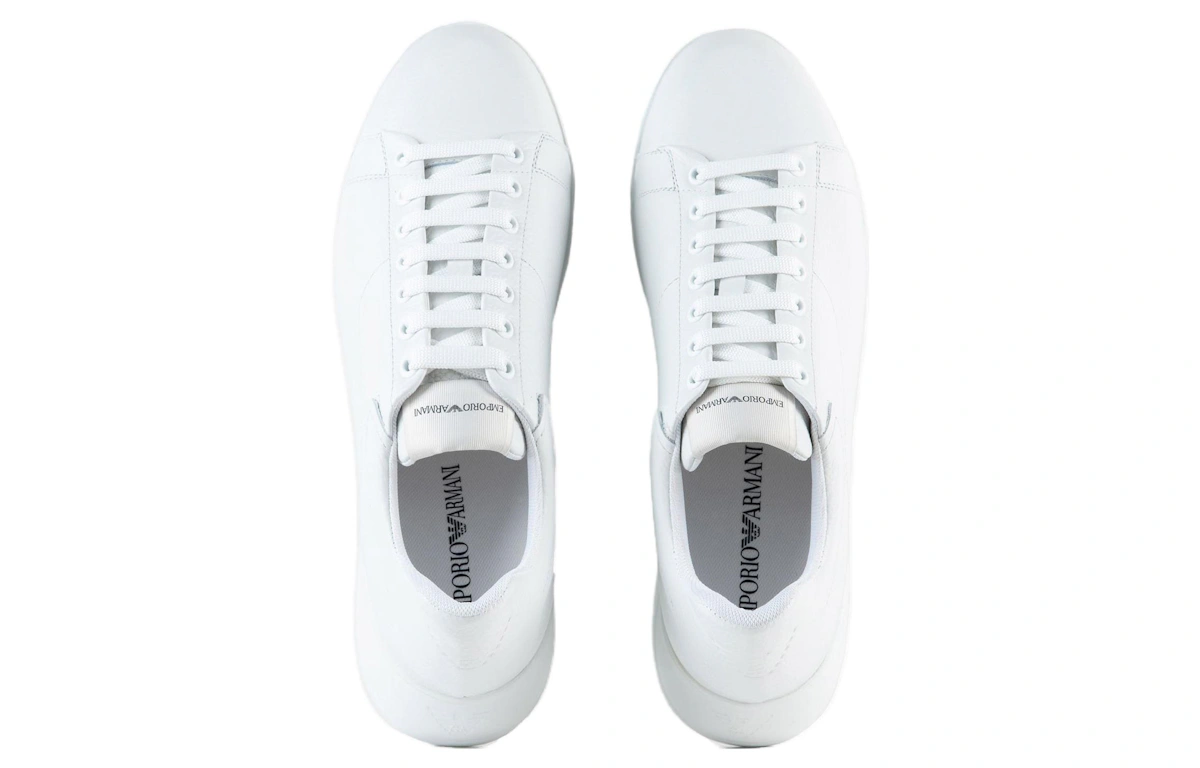 Emporio Armani Leather Low-Top Sneaker 'White'