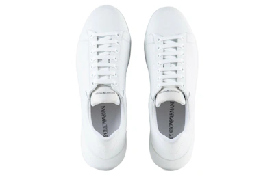 Emporio Armani Leather Low-Top Sneaker 'White'
