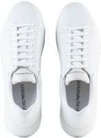 EMPORIO ARMANI阿玛尼 皮革 繫带時尚圓頭 低筒 板鞋 男款 白色 Lookbook EMPORIO ARMANI阿玛尼 皮革 繫带時尚圓頭 低筒 板鞋 男款 白色