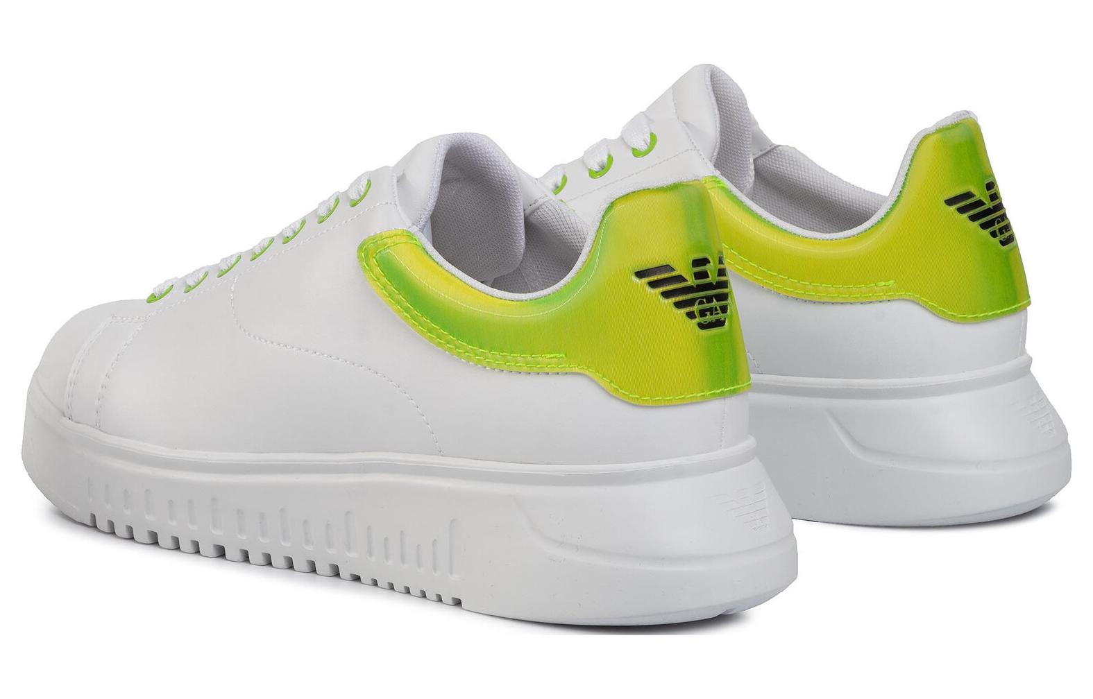 Emporio Armani Leather Low-Top Sneaker 'White CMFT' 圖 4