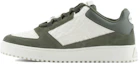 Buy Sneaker Basse Emporio Armani en Cuir ''Blanc Vert'' X4X636XN791T086