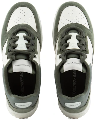 Sneaker Basse Emporio Armani en Cuir ''Blanc Vert'' X4X636XN791T086 Lookbook Sneaker Basse Emporio Armani en Cuir ''Blanc Vert'' X4X636XN791T086
