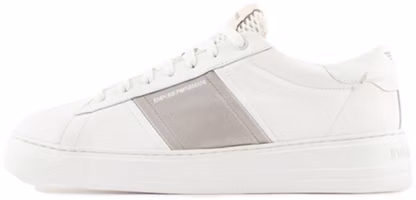 Emporio Armani Leather Low-Top Sneaker 'White Grey' X4X570XN840K525 Emporio Armani Leather Low-Top Sneaker 'White Grey' X4X570XN840K525