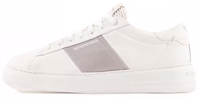 Emporio Armani Leather Low-Top Sneaker 'White Grey' X4X570XN840K525 Emporio Armani Leather Low-Top Sneaker 'White Grey' X4X570XN840K525