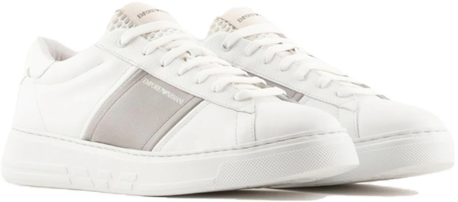 Emporio Armani Leather Low-Top Sneaker 'White Grey' X4X570XN840K525 Order Emporio Armani Leather Low-Top Sneaker 'White Grey' X4X570XN840K525