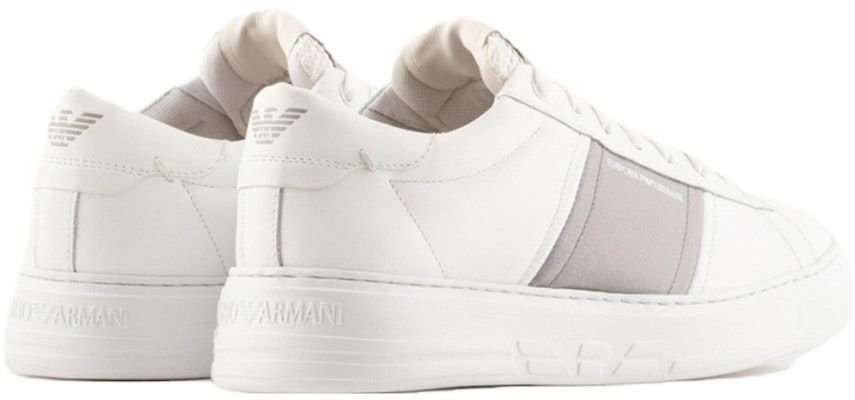 Zapatillas Bajas de Cuero Emporio Armani 'Blanco Gris' X4X570XN840K525 Shop Zapatillas Bajas de Cuero Emporio Armani 'Blanco Gris' X4X570XN840K525