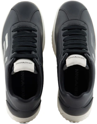 Emporio Armani Leather Low-Top Sneakers 'Navy Blue' X4X643XN95200285 Shop Emporio Armani Leather Low-Top Sneakers 'Navy Blue' X4X643XN95200285