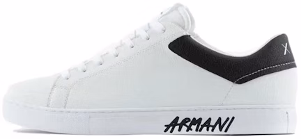 Emporio Armani Leather Low-Top 'Black and White' XUX145XV598K488 Emporio Armani Leather Low-Top 'Black and White' XUX145XV598K488