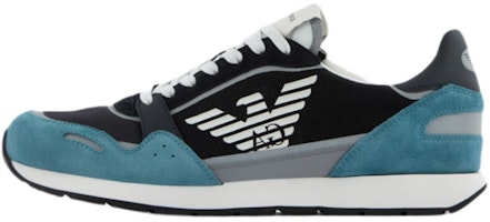 Emporio Armani Leather Low-Top 'Blue Black Fashion' X4X537XM678Q828 Emporio Armani Leather Low-Top 'Blue Black Fashion' X4X537XM678Q828