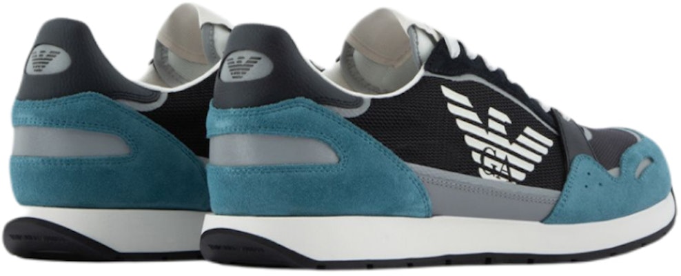 Emporio Armani Zapatillas Bajas de Cuero 'Azul Negro Moda' X4X537XM678Q828 Lookbook Emporio Armani Zapatillas Bajas de Cuero 'Azul Negro Moda' X4X537XM678Q828