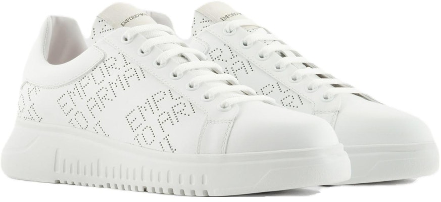 Emporio Armani Zapatillas Bajas de Cuero 'Clásico Blanco' X4X635XN889A222 Lookbook Emporio Armani Zapatillas Bajas de Cuero 'Clásico Blanco' X4X635XN889A222