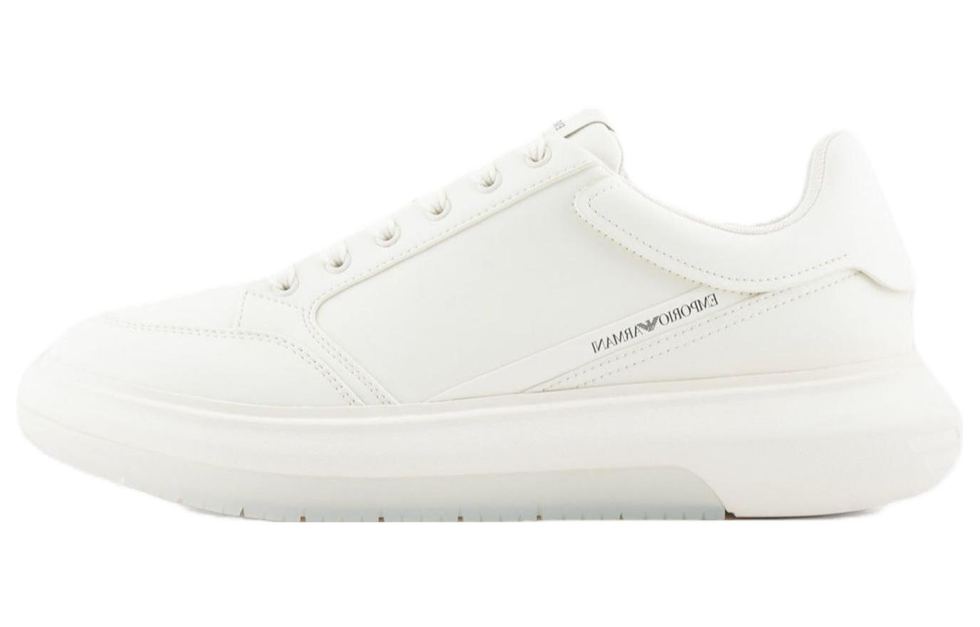 Emporio Armani Leather Low Top 'White Eagle' X4X633XM964M801