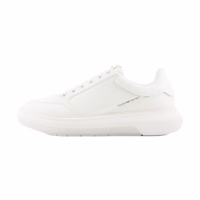 Emporio Armani Leather Low Top 'White Eagle'