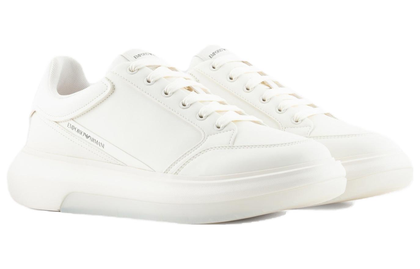 Lookbook Emporio Armani Leather Low Top 'White Eagle' X4X633XM964M801