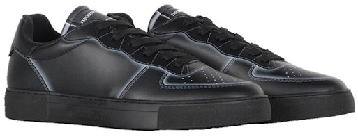 EMPORIO ARMANI 阿瑪尼 牛皮革 圓頭系帶 低幫 板鞋 男款 黑色 Shop EMPORIO ARMANI 阿瑪尼 牛皮革 圓頭系帶 低幫 板鞋 男款 黑色