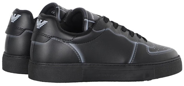 エンポリオ アルマーニ レザー スニーカー (黒) X4X644XN954K001 Purchase エンポリオ アルマーニ レザー スニーカー (黒) X4X644XN954K001